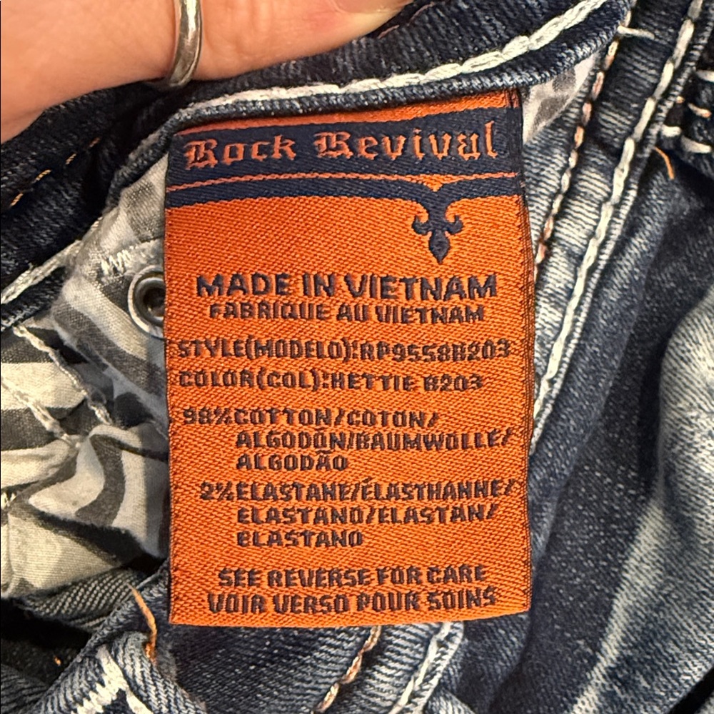 Rock Revival Hettie Boot Stretch Repaired Jeans Women’s Size 29 - Picture 6 of 10